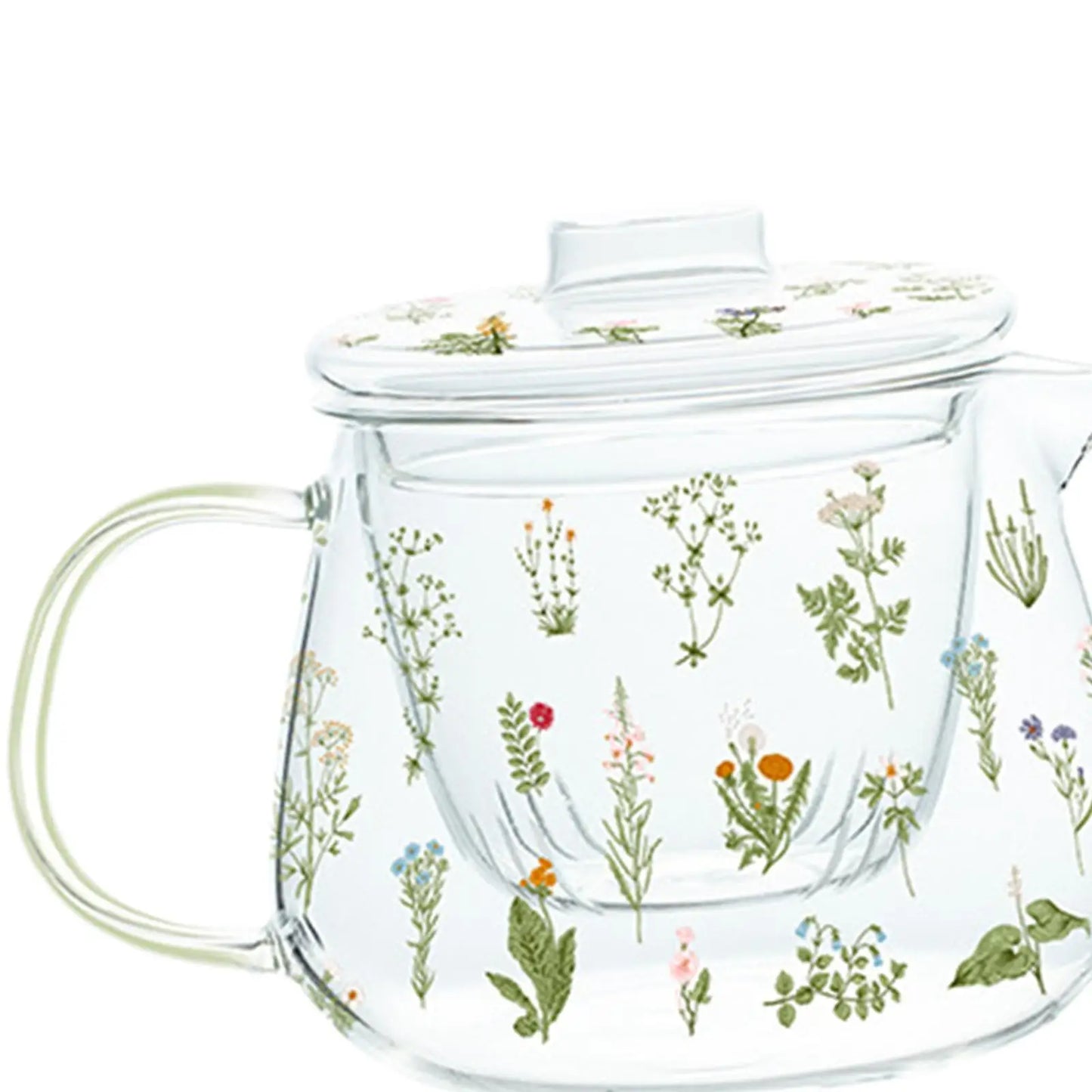 Tea Blooming Teapot Loose Leaf with Tea Strainer Clear High Borosilicate Glass Teapot for Gift Office Birthday Party Anniversary