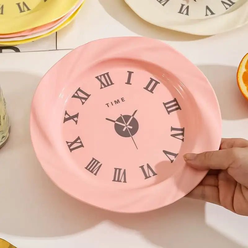 French Style Creative Plastic Plates Light Luxury Home Pasta Plate Vegetable Dish Dessert Cakes Fruit Plates Artistic Tableware