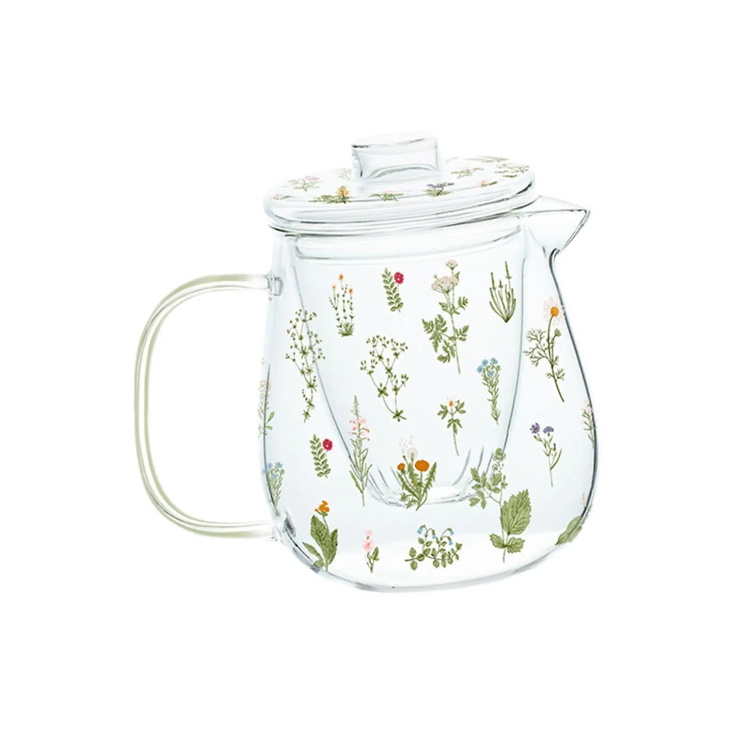 Tea Blooming Teapot Loose Leaf with Tea Strainer Clear High Borosilicate Glass Teapot for Gift Office Birthday Party Anniversary