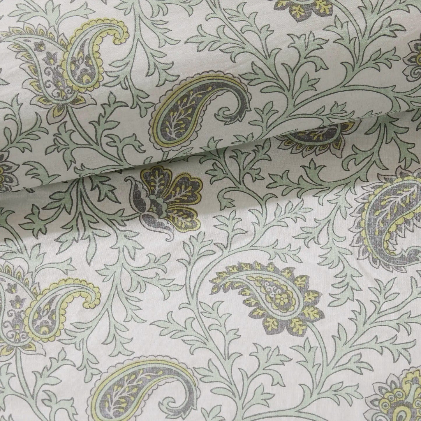 9 Piece Cotton Percale Comforter Set King Sage (Green + Cotton + King)