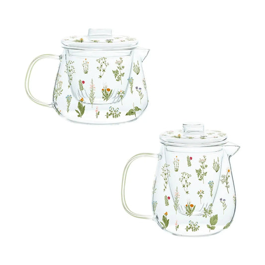 Tea Blooming Teapot Loose Leaf with Tea Strainer Clear High Borosilicate Glass Teapot for Gift Office Birthday Party Anniversary