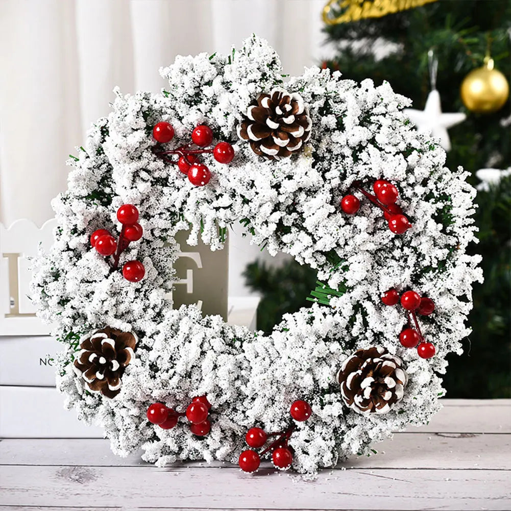 Christmas Wall Hanging Pendants Versatile PVC Door Decor Wreaths Bow/Berry/Santa/Reindeer Artificial for Front Door Wall Window