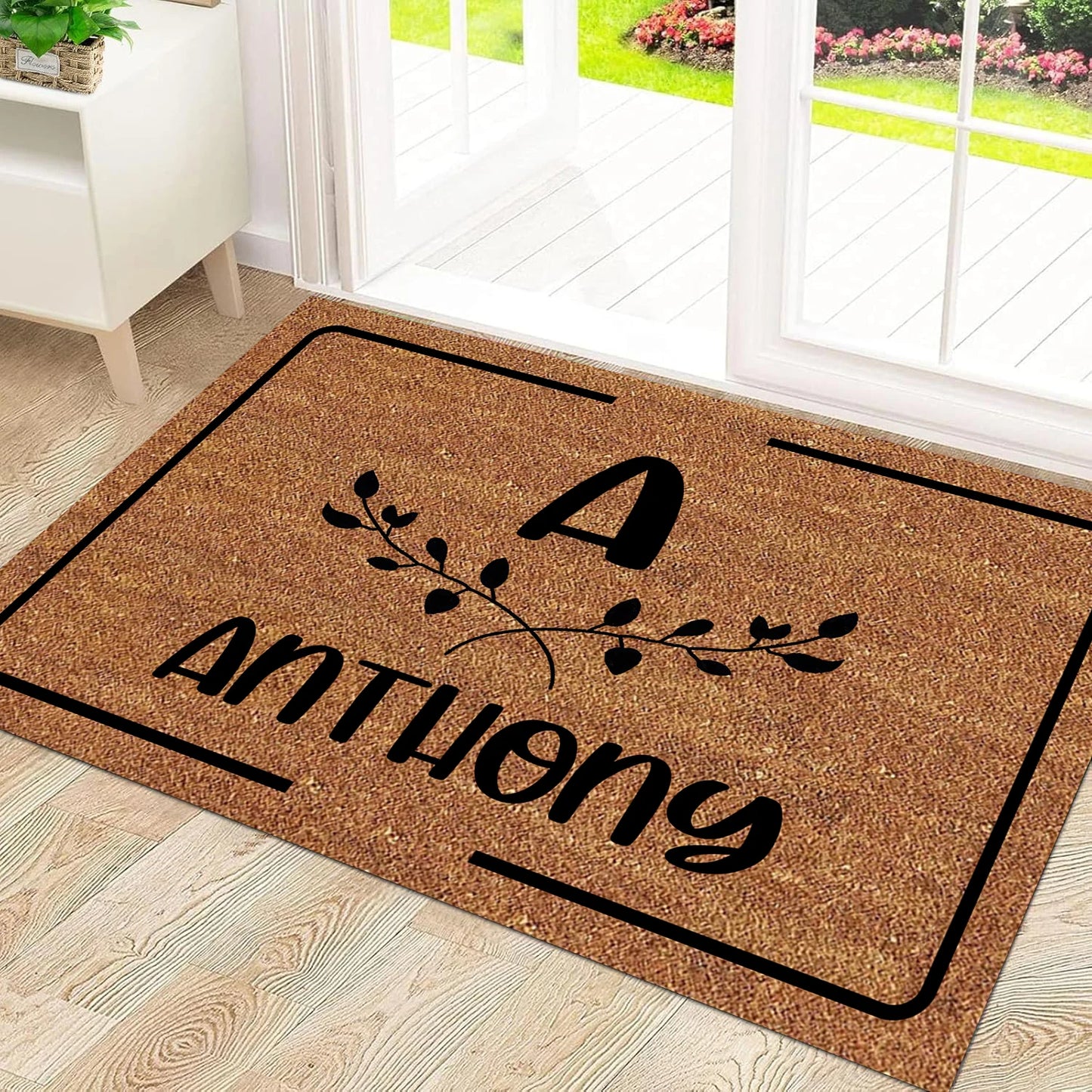 Custom Initial Family name Doormat Text Logo Rubber Non-Slip Funny Mats for Entryway Door Mat Indoor Outdoor Rug Floor Foot Mat