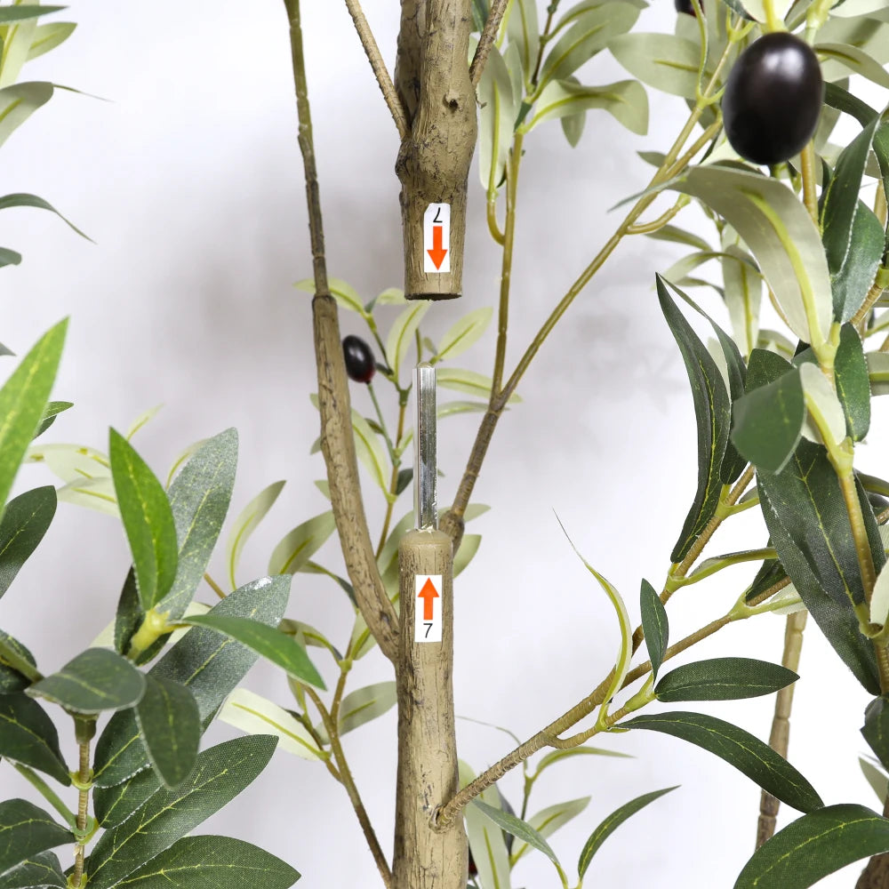 5/6/7FT  Artificial  Olive Tree in Plastic Black Pot, Artificial Plants，High degree of simulation, home interior decorations