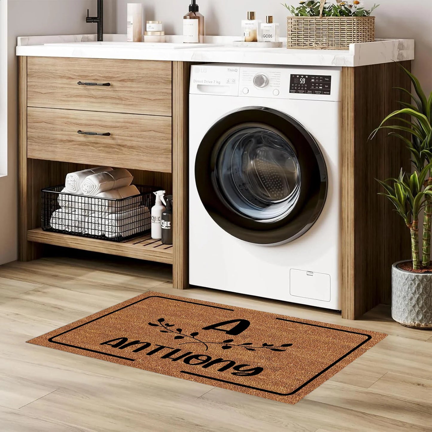 Custom Initial Family name Doormat Text Logo Rubber Non-Slip Funny Mats for Entryway Door Mat Indoor Outdoor Rug Floor Foot Mat