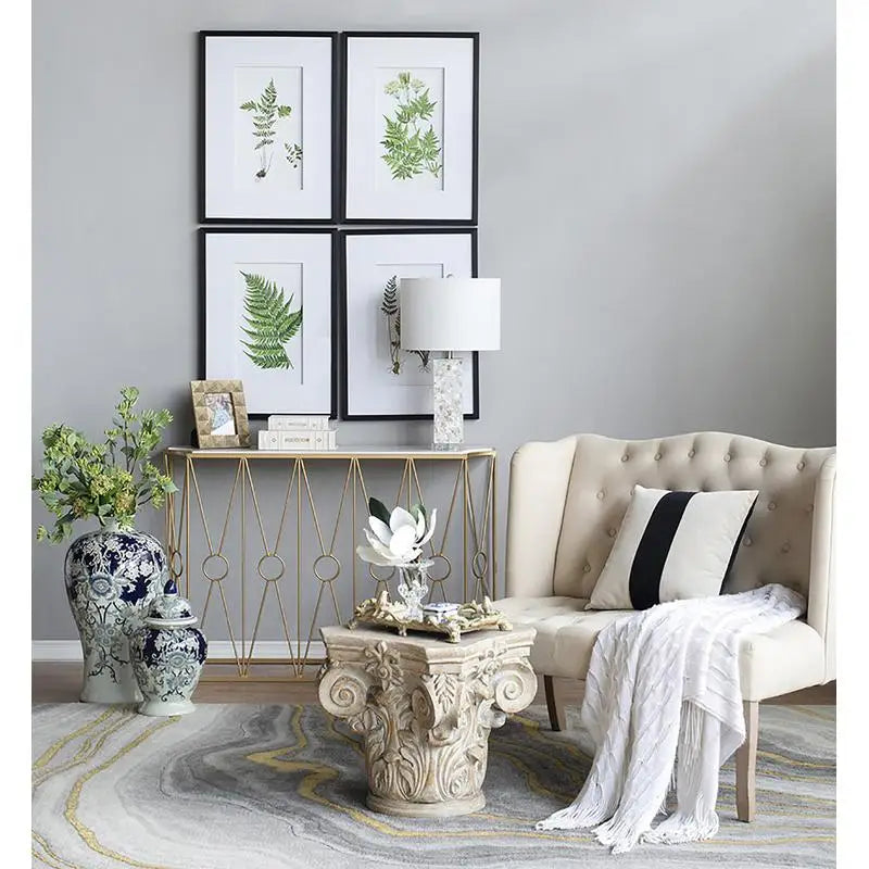 Set of 4 Black and White Botanical Fern Wall Art Prints, Stylish Wall Decor for Living Room, Dining Room, and Entryway, 20" x