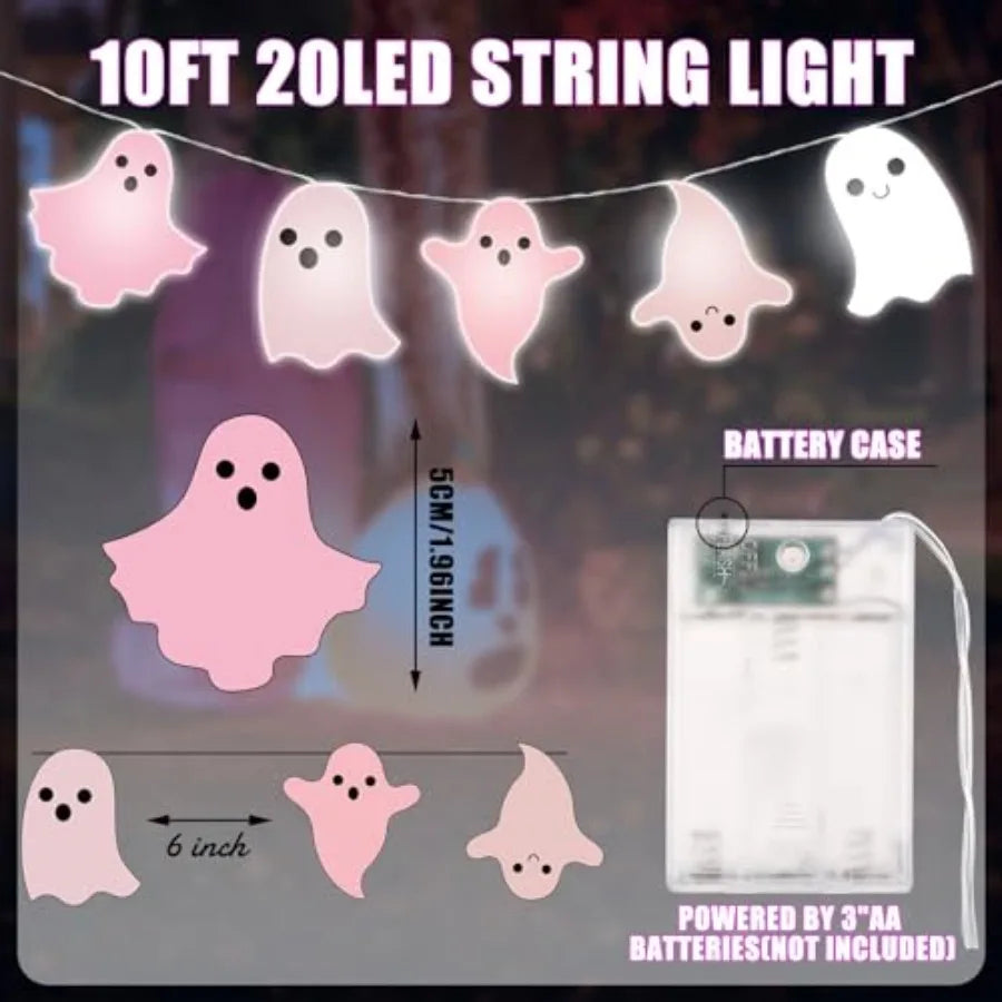 Halloween Decorations Halloween String Lights 10 Feet 20 LED Hanging LED Lights Battery Operated for Home Party Indoor Outdoor
