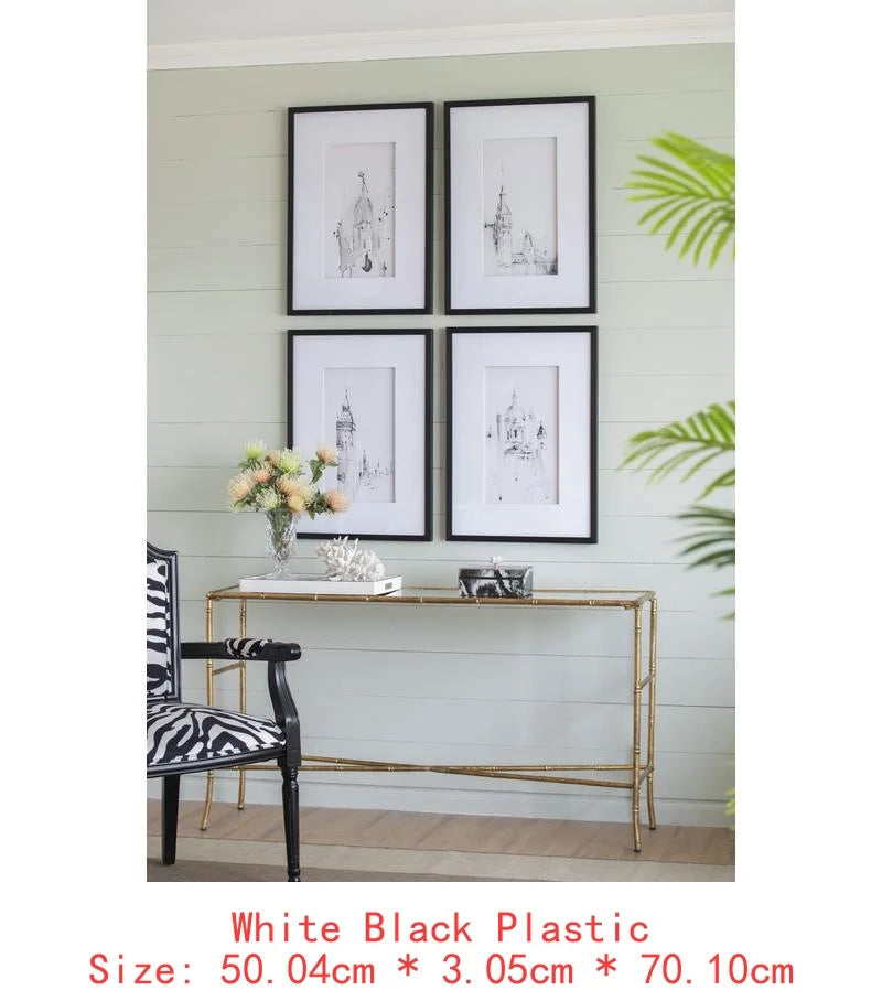 Set of 4 Black and White Botanical Fern Wall Art Prints, Stylish Wall Decor for Living Room, Dining Room, and Entryway, 20" x