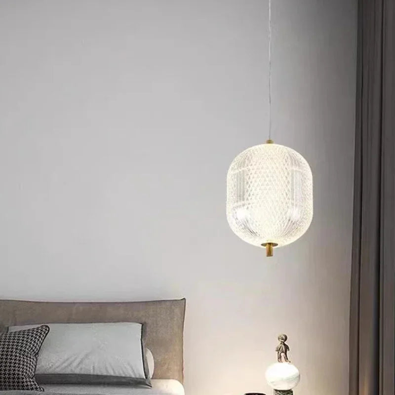 Nordic Minimalist LED Glass Chandelier Living Room Dining Room Kitchen Bedside Home Decoration Chandelier