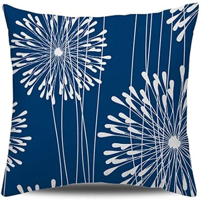 Decorative throw pillowcase 40x40cm blue modern simple square pillowcase sofa farmhouse living room cushion cover