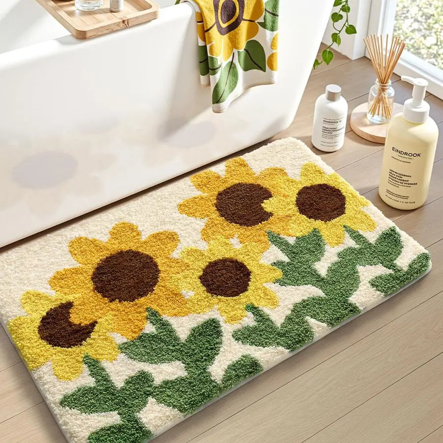 Bathroom Rug 20x32, Soft Absorbent Microfiber Bath Mats, NonSlip Machine Wash Bath Mats for Bathroom, Shower and Bathtub Floor,