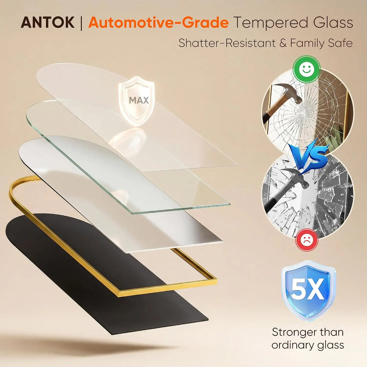58" x19” Arched Full Length Floor Mirror, Gold Aluminum Frame, Free Standing/Wall Mount/Leaning for Bedroom, Living Room,