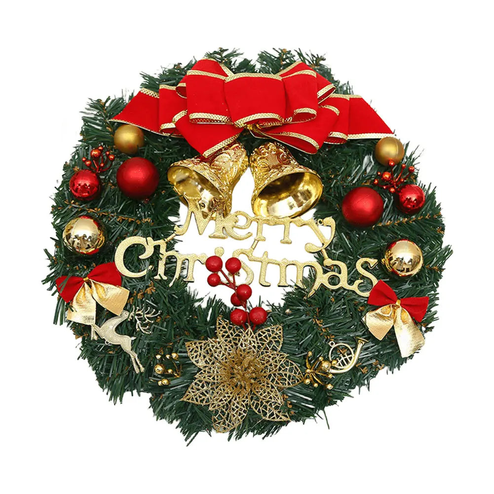 Christmas Wall Hanging Pendants Versatile PVC Door Decor Wreaths Bow/Berry/Santa/Reindeer Artificial for Front Door Wall Window