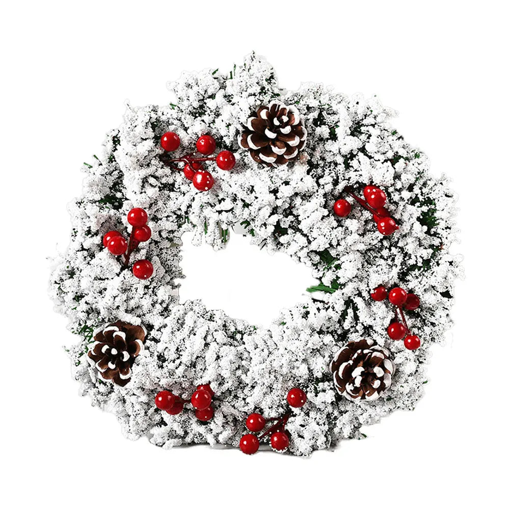 Christmas Wall Hanging Pendants Versatile PVC Door Decor Wreaths Bow/Berry/Santa/Reindeer Artificial for Front Door Wall Window