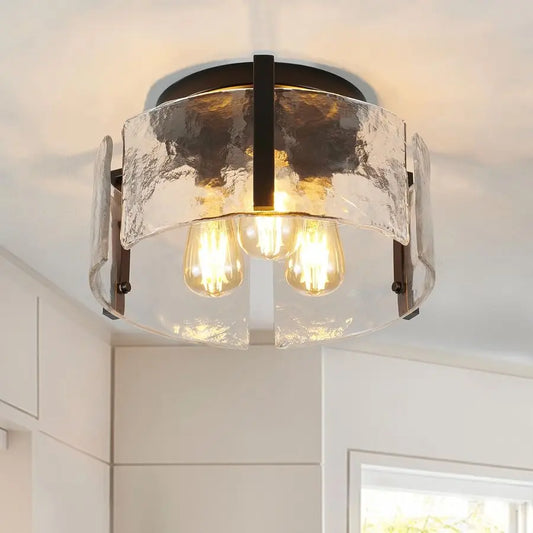 Semi Flush Mount Ceiling Light Fixture, 3Light Modern Hallway Light Fixtures Ceiling Mount, Foyer Kitchen Lighting Fixtures Ceil
