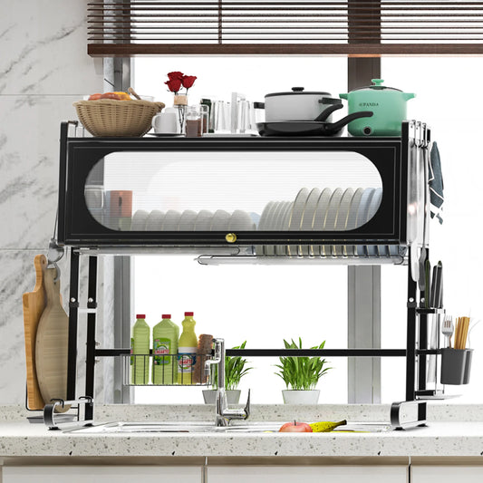 Over The Sink Dish Drying Rack 3 Tier Large Dish Rack Over The Counter Dish Drying Rack for Kitchen Sink Shlef Adjustable