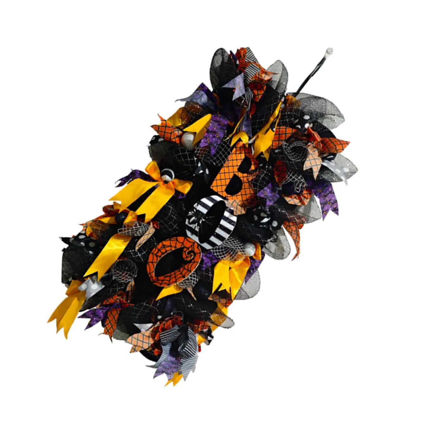 Hanging Spooky Wreath Spooky Wreath for Door Decoration Funny Pumpkin Spiderweb Hanging Hook Spooky Wreath Ornament Halloween