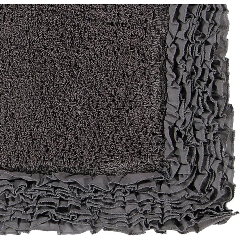 stylish 17x24 cotton bath mat set - 100% absorbent, soft, non-slip for bathroom
