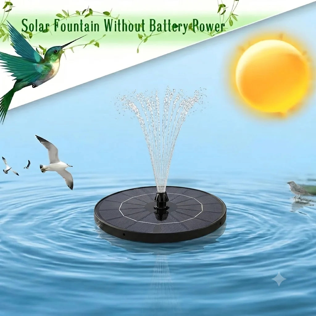 Solar Fountain, 1.8W/3.8W Solar Water Fountain with 4*Nozzles and 4*Crash Bars, DIY Water Feature&Outdoor Landscape Decor, Suitable for Bird Bath Garden Pond Pool etc