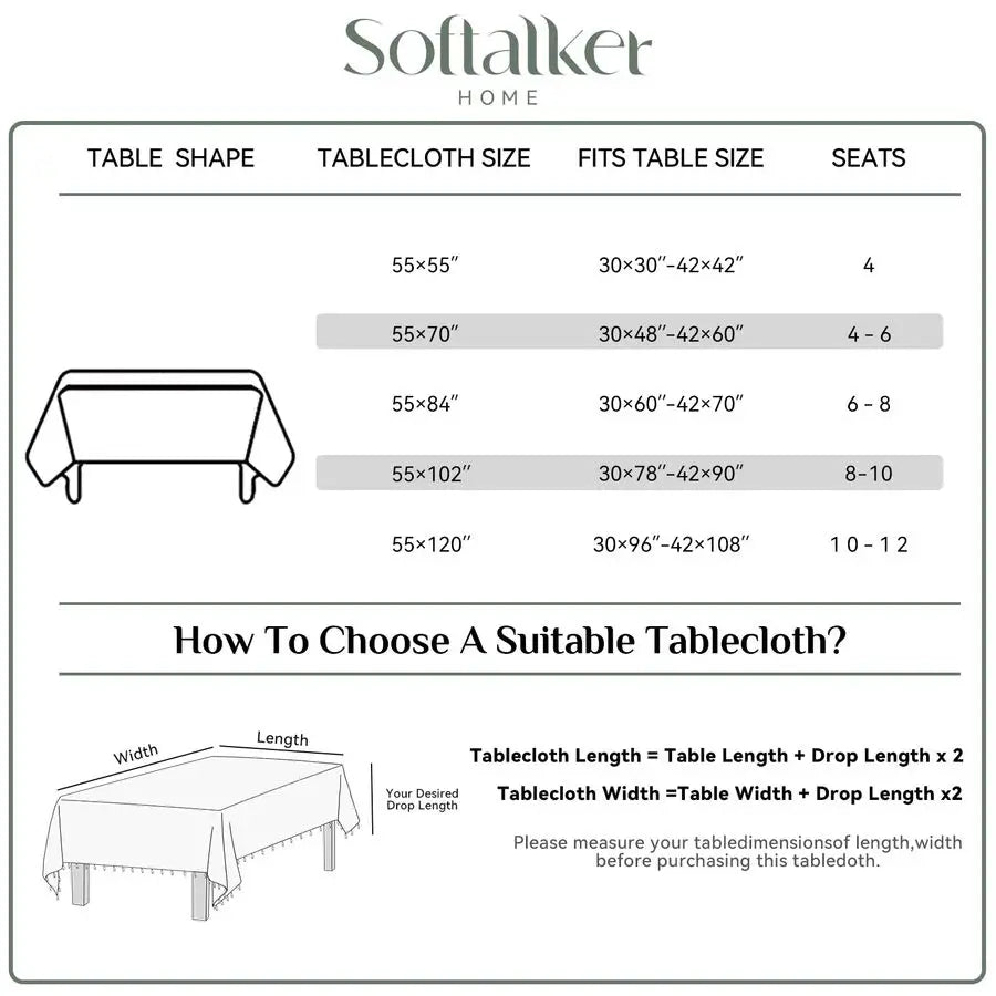 Spring Checkered Tablecloth Rectangle, Outdoor Linen Cotton Gingham Table Cloth with Tassel, Heavy Duty Wrinkle Free Buffalo Pla