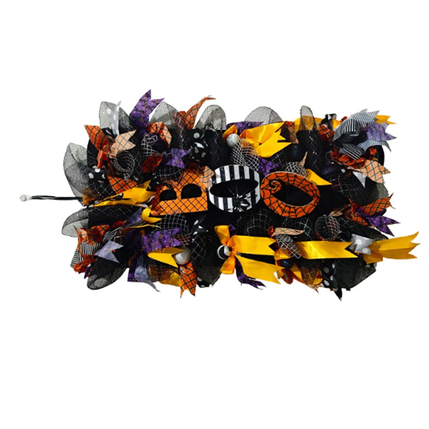 Hanging Spooky Wreath Spooky Wreath for Door Decoration Funny Pumpkin Spiderweb Hanging Hook Spooky Wreath Ornament Halloween