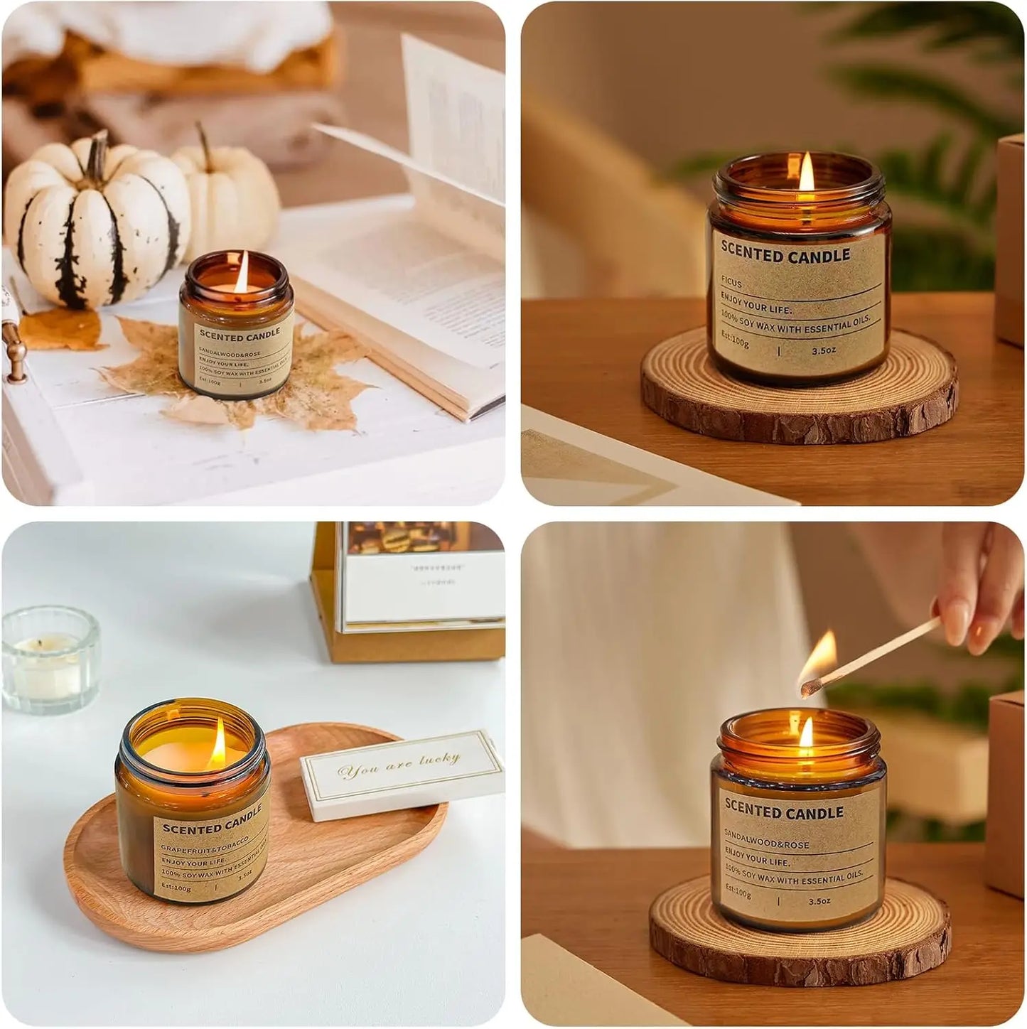 8 Scented Candles Gift Set for Women, Perfect for Home, Birthdays, Weddings & Christmas