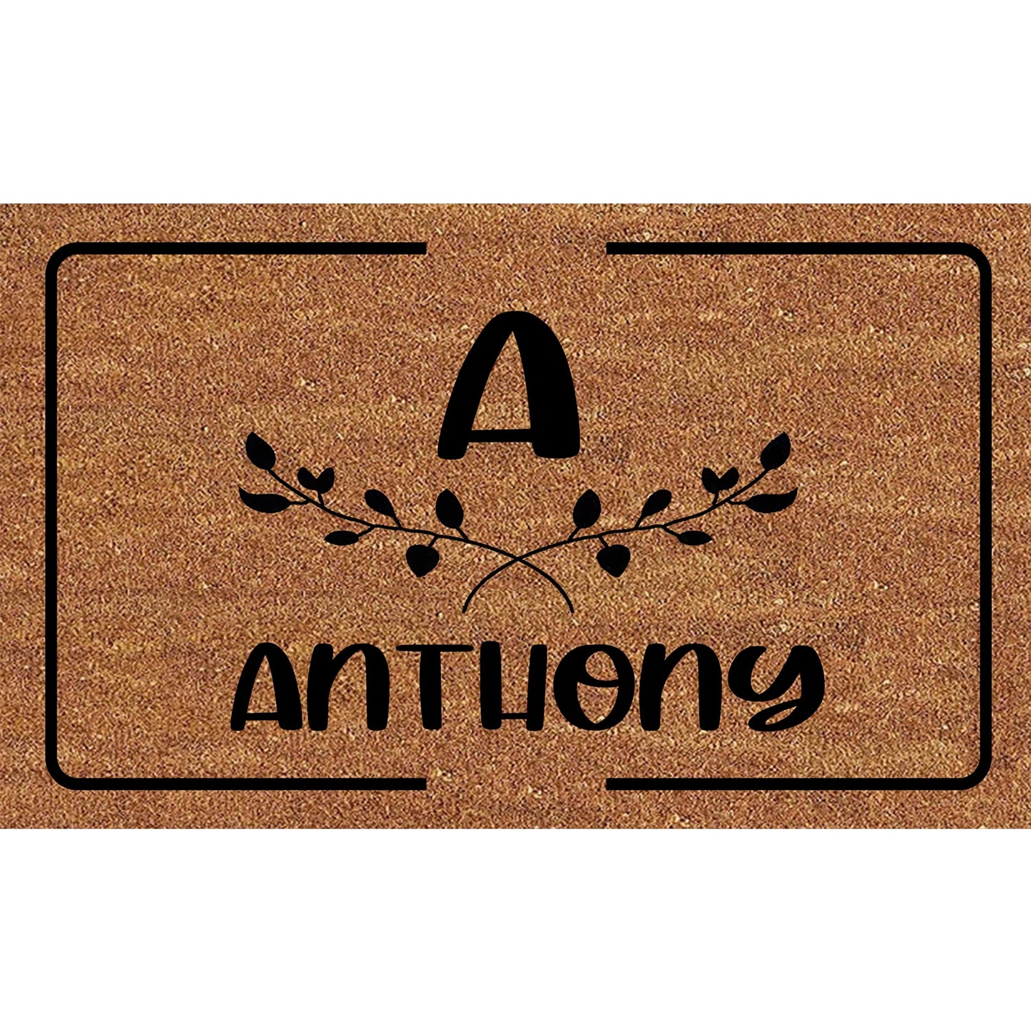 Custom Initial Family name Doormat Text Logo Rubber Non-Slip Funny Mats for Entryway Door Mat Indoor Outdoor Rug Floor Foot Mat