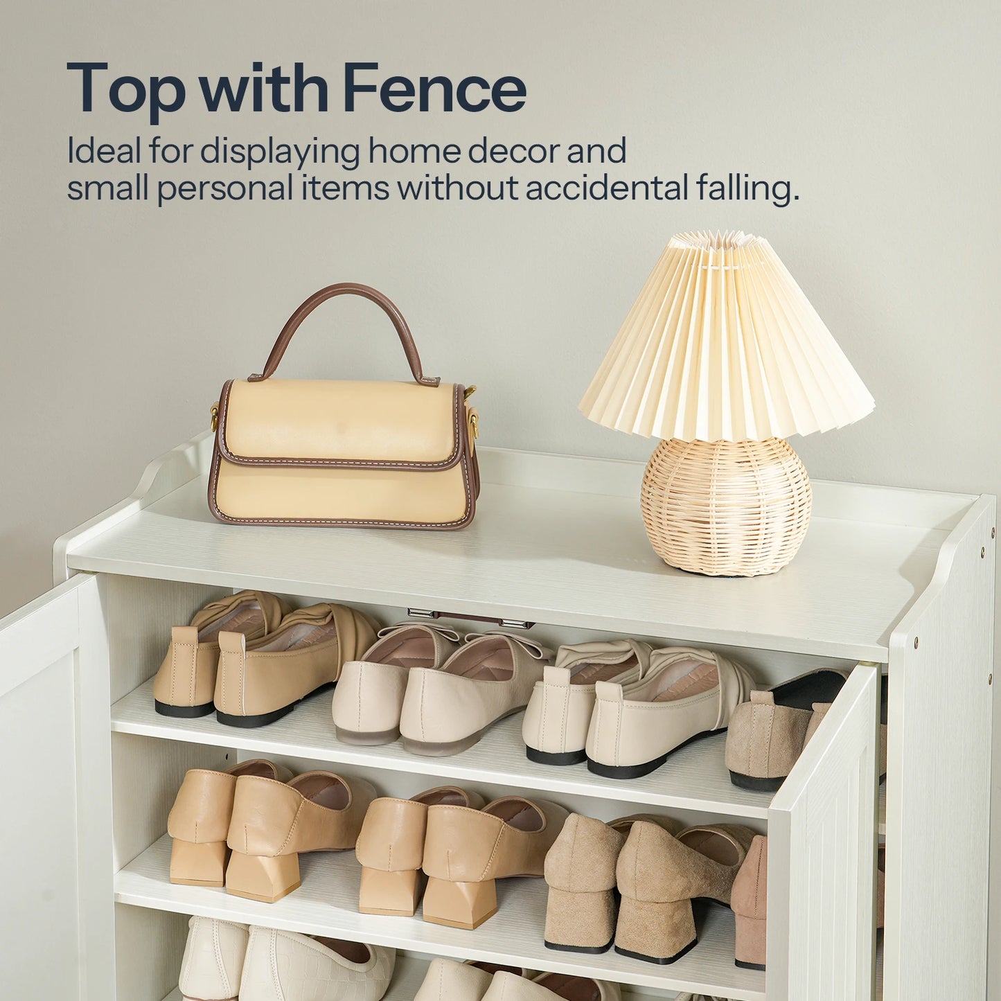 HOOBRO Shoe Cabinet 5-Tier Shoe Storage Cabinet Shoe Cabinet Storage Shoe Organizer Cabinet with 3 Adjustable Shelves