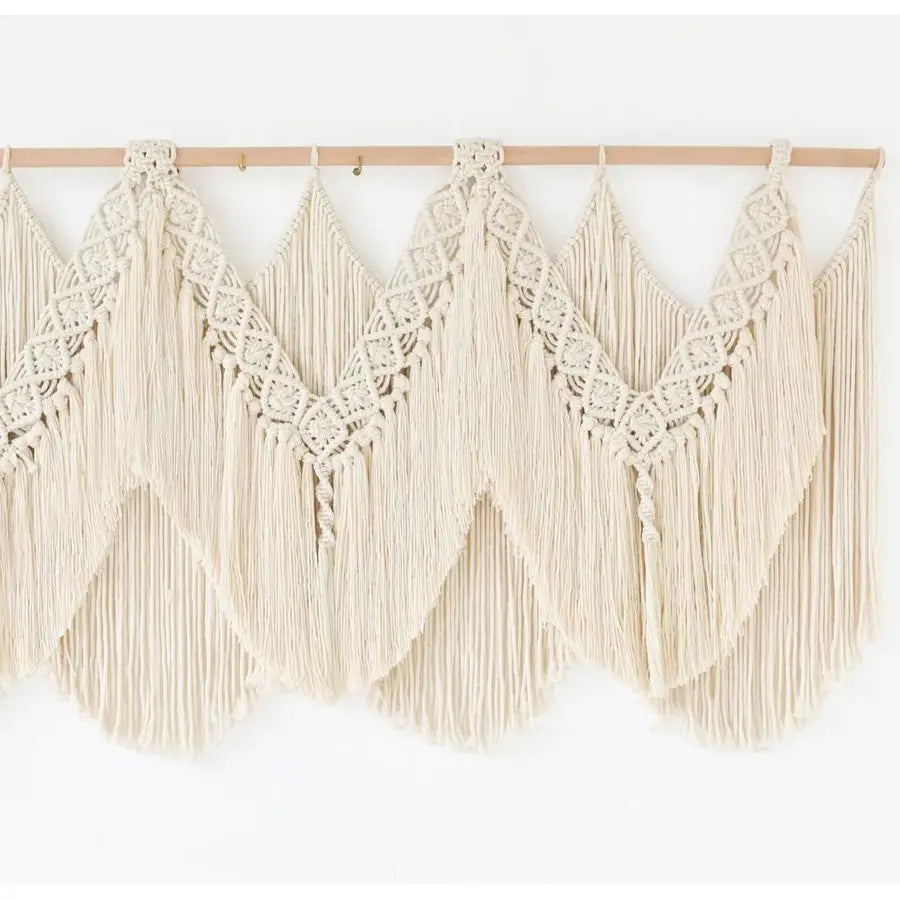 Macrame Wall Hanging Wedding Hanger Macrame Wall Decor Dorm Craftsmanship Handmade Tassel Knotting Boho Fiber Art Home Room Deco