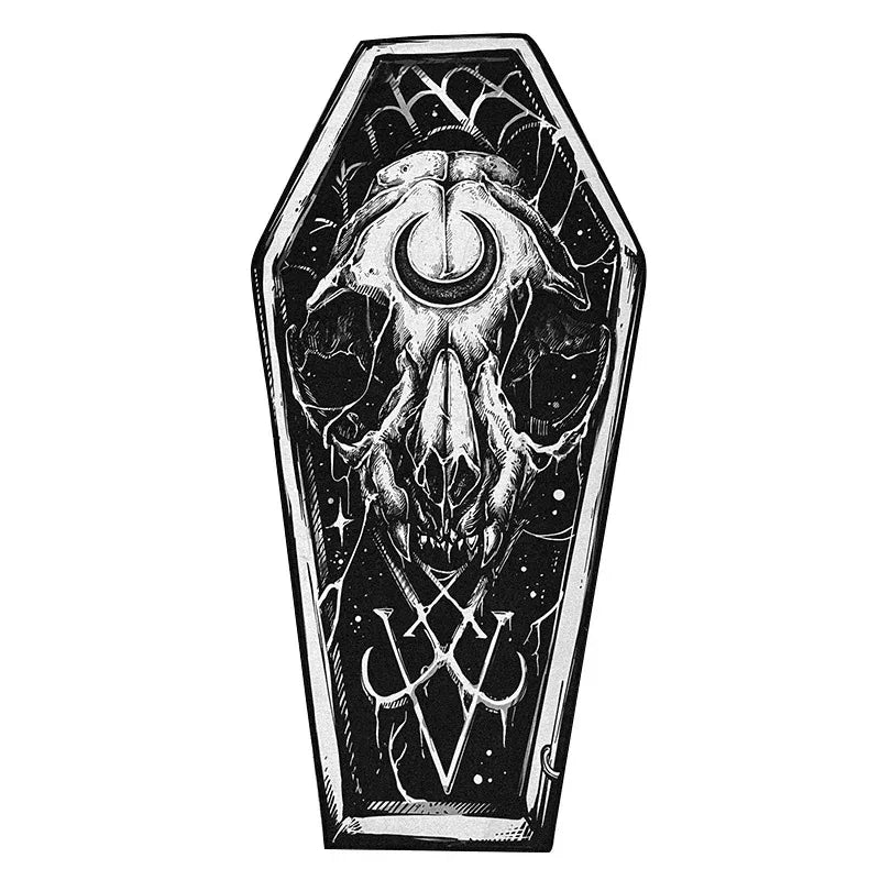 Bedroom Carpet Long Comfortable Floor Mat Gothic Style Rug Halloween Bedside Foot Mats Coffin Shape Rugs Home Decoration Carpets