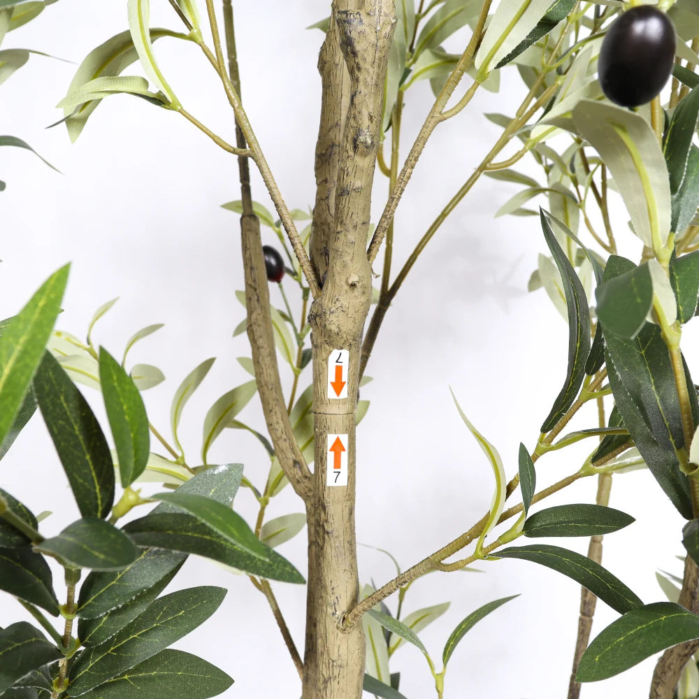 5/6/7FT  Artificial  Olive Tree in Plastic Black Pot, Artificial Plants，High degree of simulation, home interior decorations