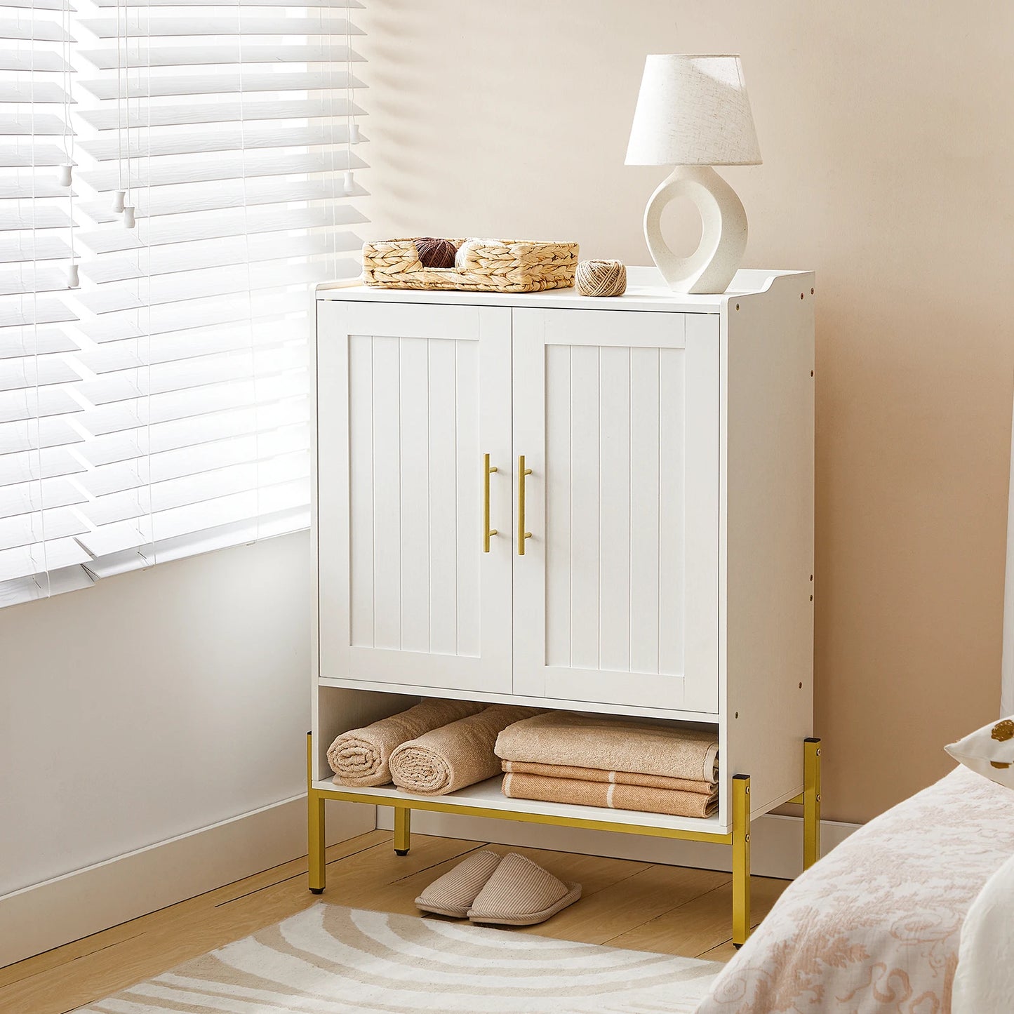 HOOBRO Shoe Cabinet 5-Tier Shoe Storage Cabinet Shoe Cabinet Storage Shoe Organizer Cabinet with 3 Adjustable Shelves